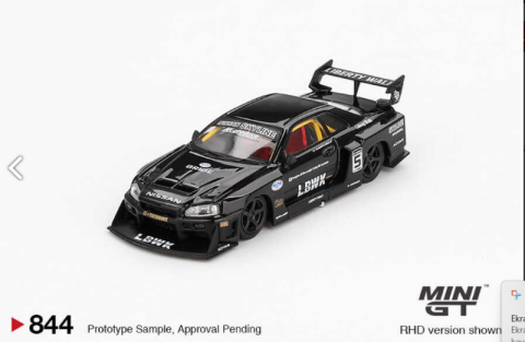 Mini GT 1/64 Nissan LB-ER34 Super Silhouette SKYLINE Black