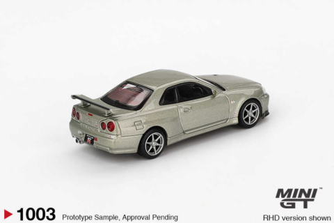 Mini GT 1/64 Nissan Skyline GT-R (R34) V-Spec II Nür Millenium Jade