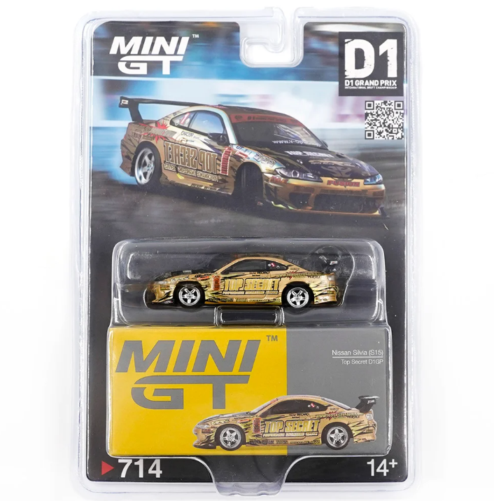 Mini GT 1/64 Nissan Silvia (S15) Top Secret D1GP - Blister Paket