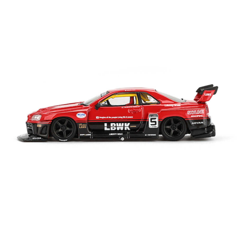 Mini GT 1/64 Nissan LB-ER34 Super Silhouette SKYLINE Red/Black