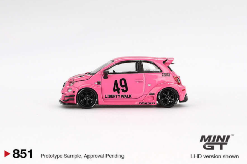 Mini GT 1/64 ABARTH 595 LB-WORKS x Abas Works Pink