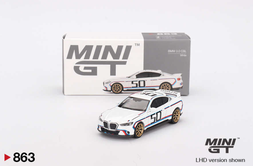 Mini GT 1/64 BMW 3.0 CSL White