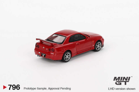 Mini GT 1/64 Nissan Skyline GT-R (R34) V-Spec Active Red