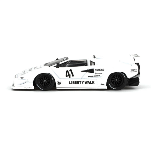 Mini GT 1/64 Lamborghini Countach LB-WORKS White 2024 Tokyo Auto Salon (966)