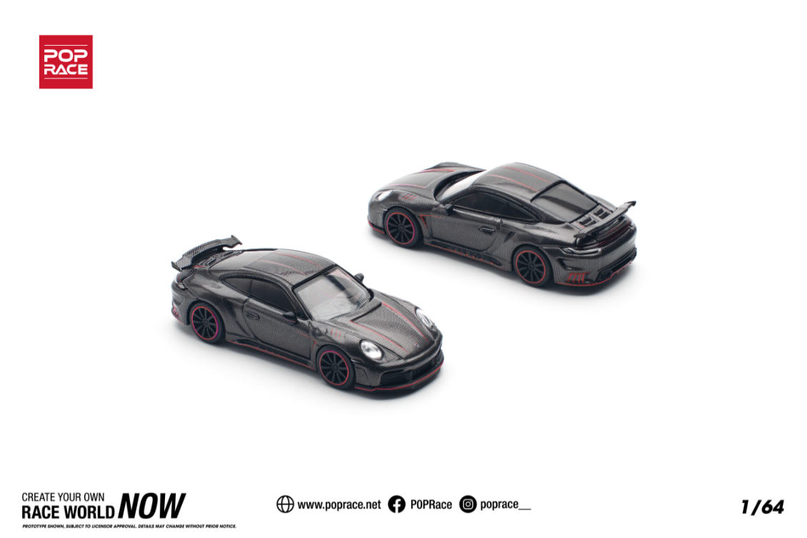 Pop Race 1/64 992 Stinger GTR Carbon Edition Redline