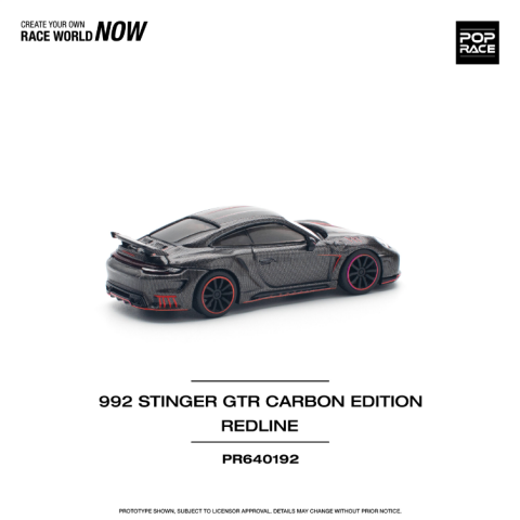 Pop Race 1/64 992 Stinger GTR Carbon Edition Redline