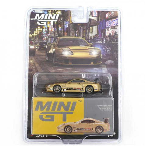 Mini GT 1/64 Toyota Supra (A80) Top Secret GT-300 Top Secret Gold - Blister Paket