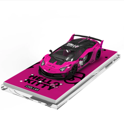 Cool Car x Time Micro TM 1:64 Lamborghini Aventador LP700 GT EVO Hello Kitty