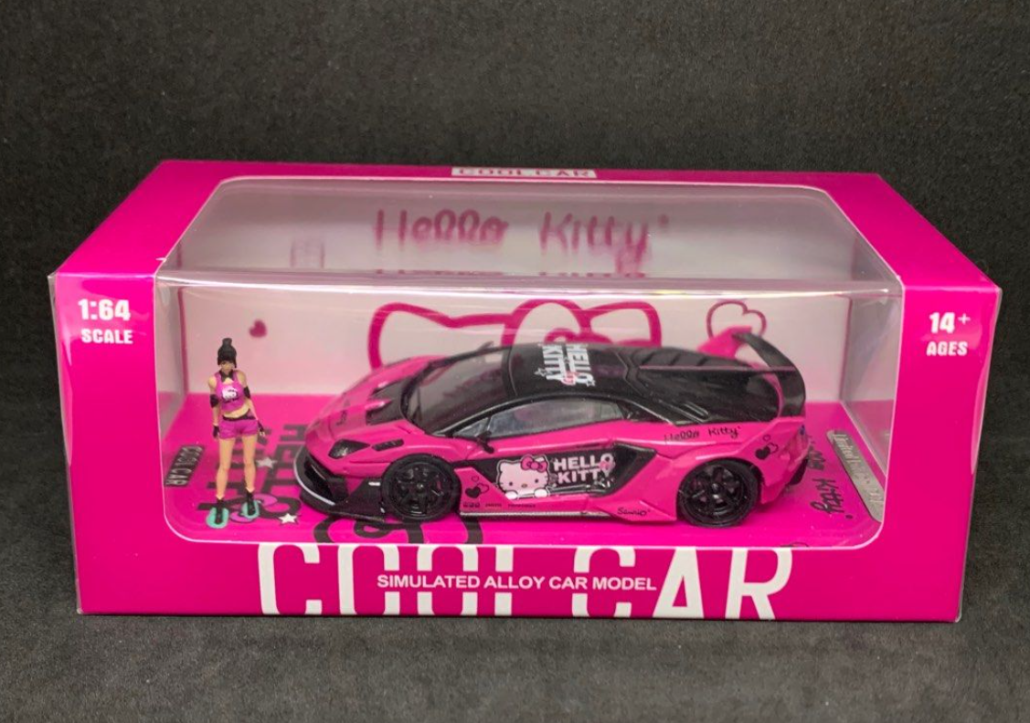 Cool Car x Time Micro TM 1:64 Lamborghini Aventador LP700 GT EVO Hello Kitty
