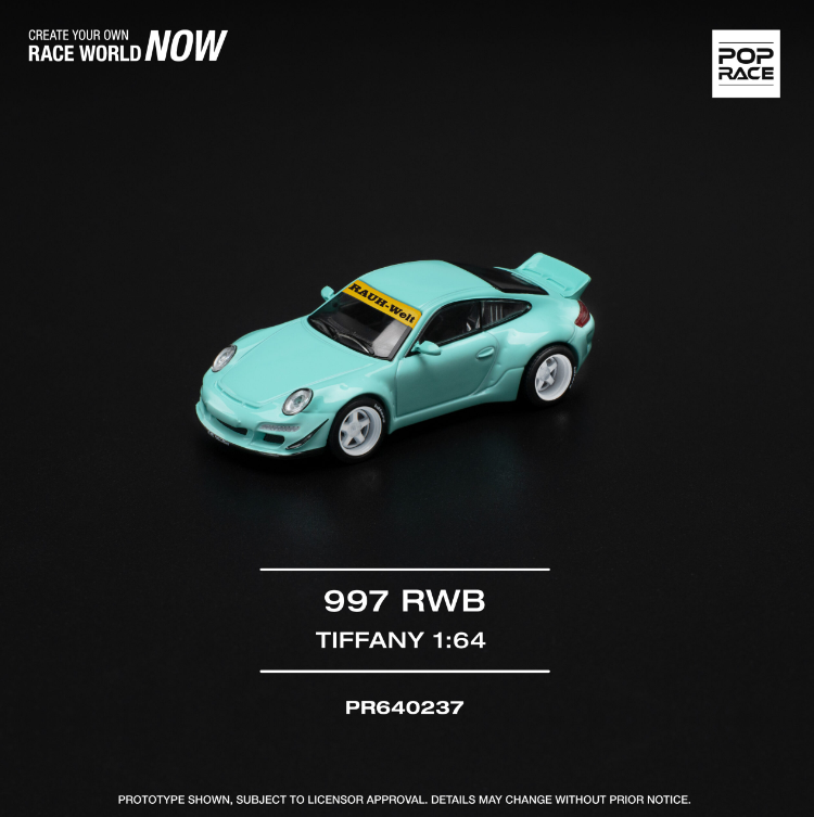 Pop Race 1/64 RWB 997 TIFFANY BLUE