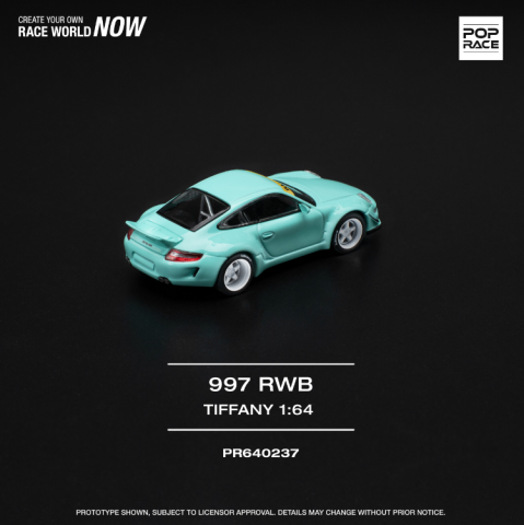 Pop Race 1/64 RWB 997 TIFFANY BLUE