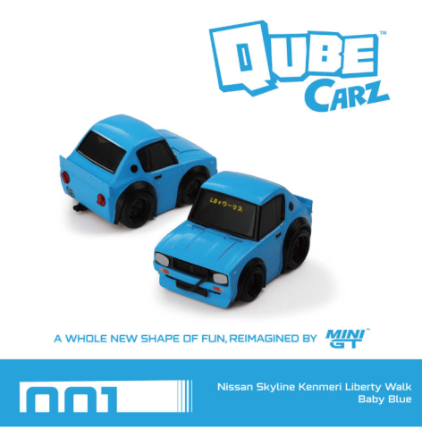 Mini GT Nissan Skyline Kenmeri Liberty Walk Baby Blue