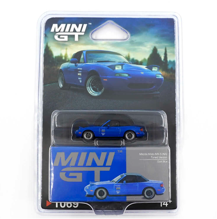 Mini GT 1/64 Mazda Miata MX-5 (NA) Tuned Version Dark Blue - Blister Paket
