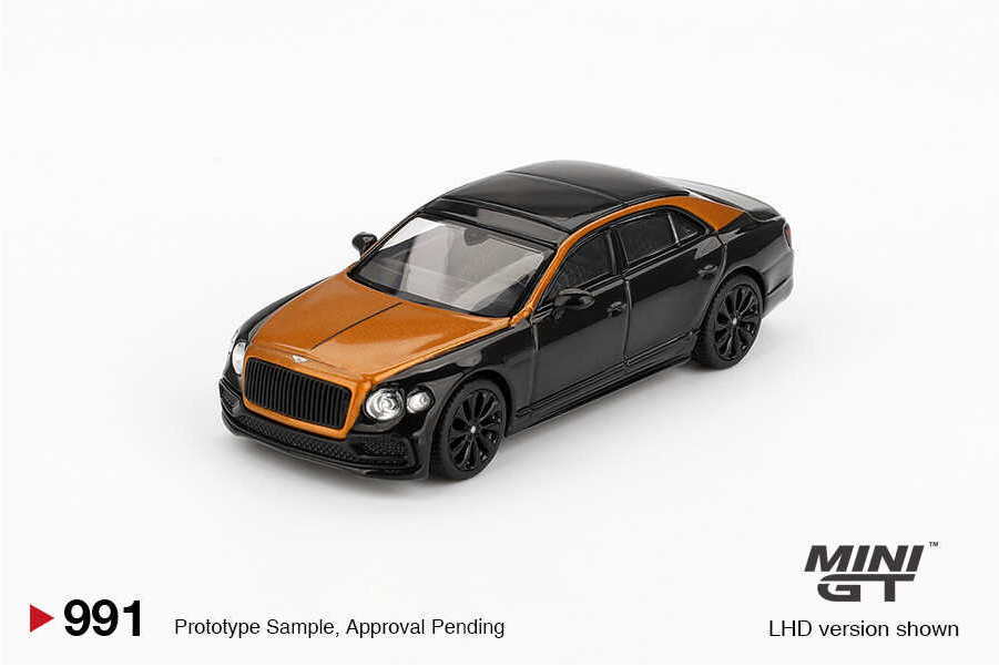 Mini GT 1/64 Bentley Flying Spur Orange Flame / Onyx - Blister Paket