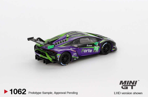 Mini GT 1/64 Lamborghini Huracán GT3 EVO2 #78 Forte Racing 2024 IMSA Daytona 24 Hrs