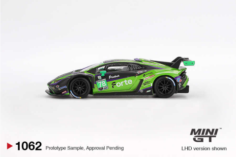 Mini GT 1/64 Lamborghini Huracán GT3 EVO2 #78 Forte Racing 2024 IMSA Daytona 24 Hrs