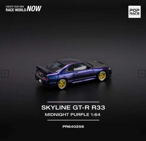 POPRACE 1:64 NISSAN SKYLINE GT-R R33 NISMO MİDNIGHT PURPLE
