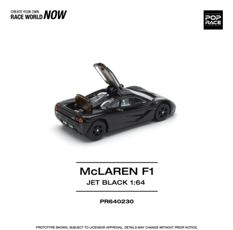 Pop Race McLaren F1 Jet Black 1:64