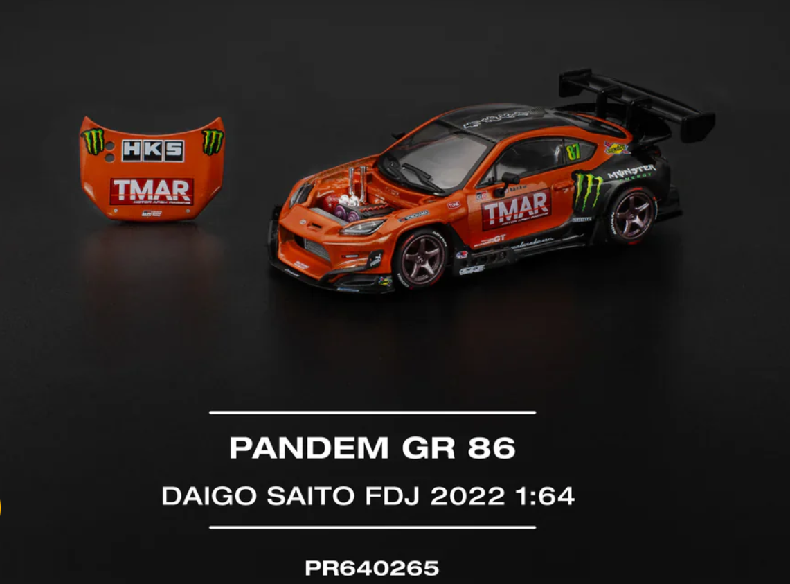 Pop Race 1:64 PANDEM GR86 - DAIGO SAITO FORMULA DRIFT JAPAN 2022